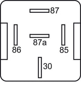 GEBE 990091 5 Terminal Changeover Mini Relay 24V 10/20A - German Made
