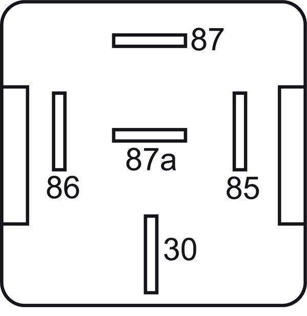 GEBE 990611 5 Terminal Changeover Mini Relay Resistor 12V 30/40A - German Made