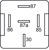 GEBE 990611 5 Terminal Changeover Mini Relay Resistor 12V 30/40A - German Made