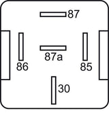GEBE 990641 5 Terminal Changeover Mini Relay with Diode 24V 20/10A - German Made
