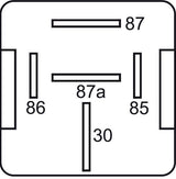 GEBE 990871 5 Terminal Heavy Duty Changeover Relay Diode 12V 60/70A German Made