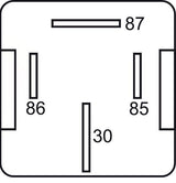 GEBE 990851 4 Terminal Heavy Duty SPST NO Relay Resistor 12V 70A - German Made