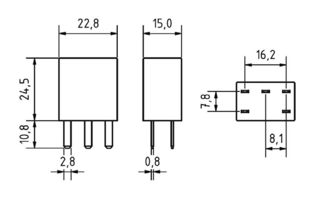 GEBE 993651 Ultra Micro Relay 5 2.8mm Terminal SPDT 12V 30/20A - Made in Germany