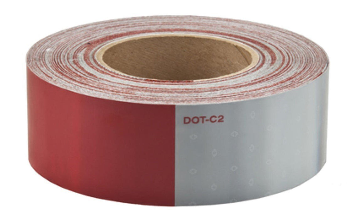 Orafol 5647-30 2" x 30' Roll Red & Silver DOT-C2 Conspicuity Tape - Made in USA