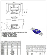 Flosser 8048080 Bolt On 80 Amp Fuse - Replaces MEGA and AMG Fuses