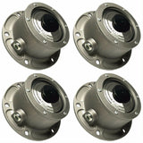 MVP - Four Six Hole Aluminum Truck Trailer Hubcap 5-1/2" Bolt Circle - USA Made Gasket