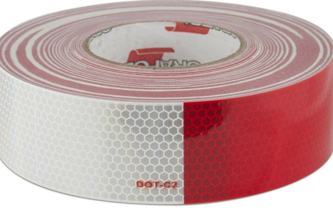 Orafol V59 5955 2" x 150' Roll Red and True White DOT-C2 Conspicuity Tape - USA