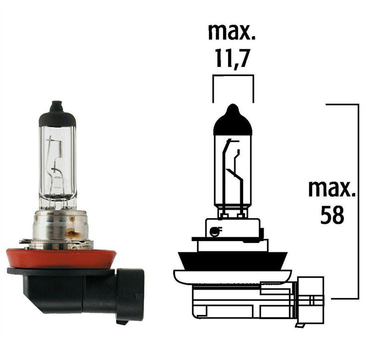 Flosser 2114 24V 70W H11 Halogen Head Light Bulb - Made in Germany