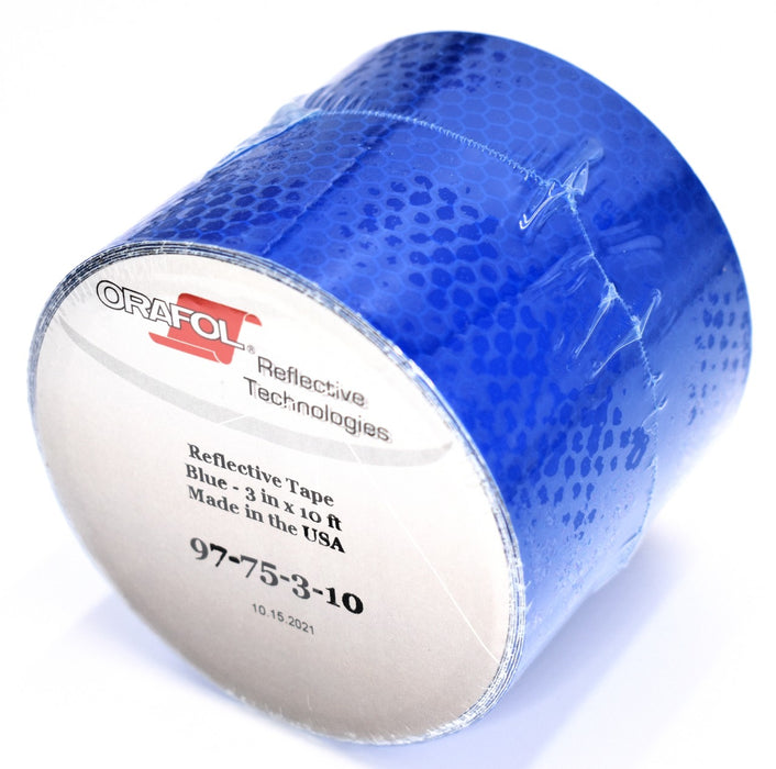 Orafol 3" x 10' Roll Blue Reflective Tape 5900 Series - Made in the USA