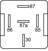 GEBE 990041 5 Terminal Changeover Mini Relay 12V 30/40A - Made in Germany