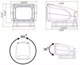 Low Profile Remote Control Spotlight 30 Watt LED White 12-24V - Truck RV Boat