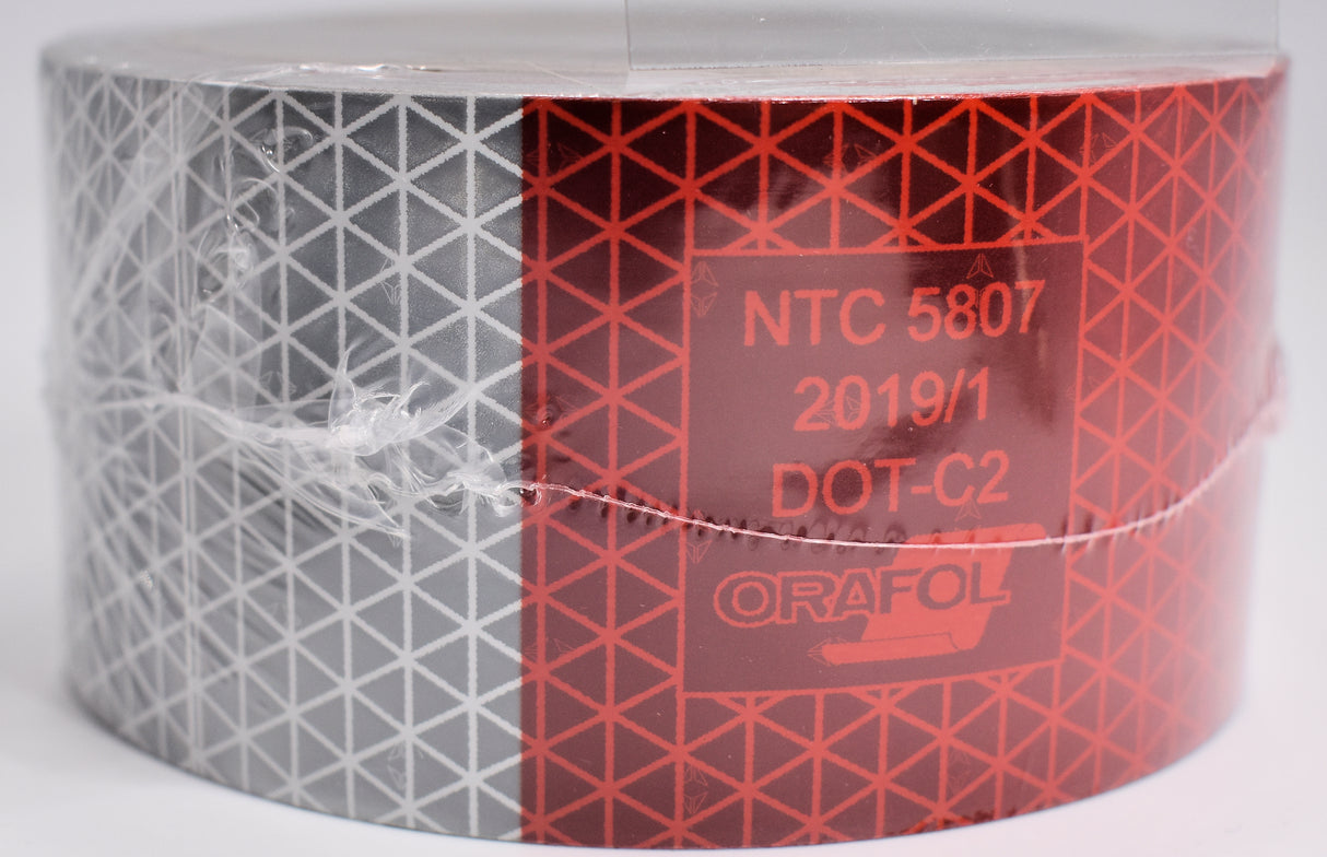 Orafol V92-66 2" x 30' Roll Red and Silver DOT-C2 Conspicuity Tape - USA Made