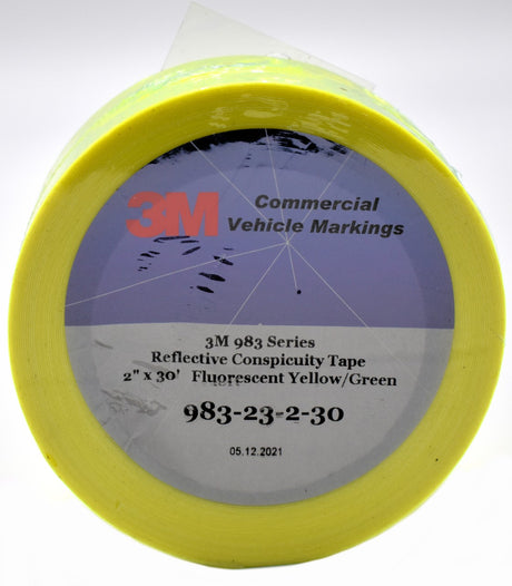 3M 983-21 ES 4 x 10' Fluorescent School Bus Yellow Reflective Tape 3M 983-21 ES 4 x 10' Fluorescent School Bus Yellow Reflective Tape