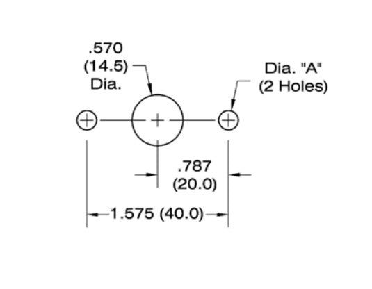 Mechanical Products - 20 Amp Push to Reset Panel Mount Circuit Breaker CBM20 - Series 18
