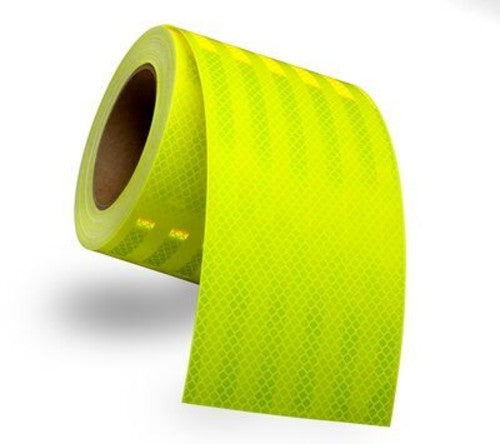 3M 983-23 Fluorescent Yellow Green Reflective Tape 4" x 150' - Diamond Grade Emergency Vehicle Marking