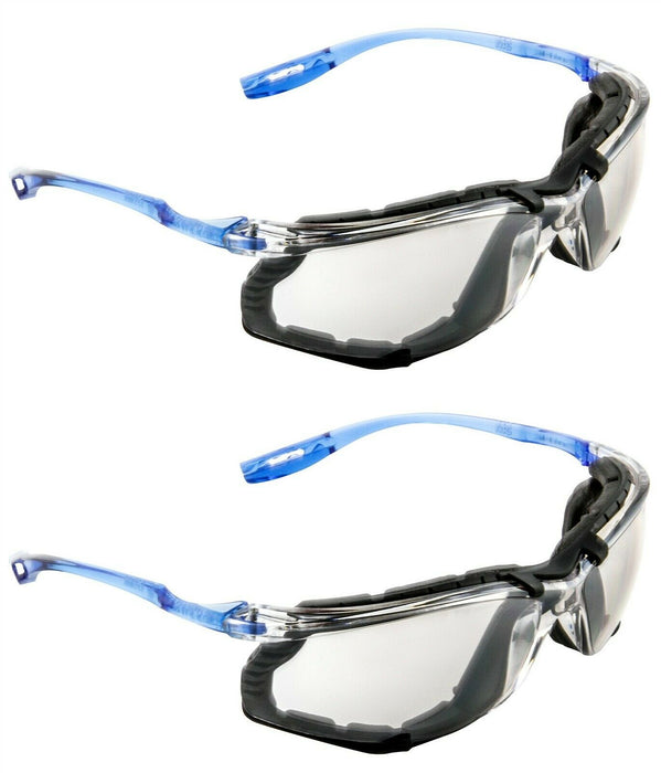 3M Virtua CCS Safety Glasses 2 Pr 11872-00000-20 Foam Gasket Clear Anti Fog Lens
