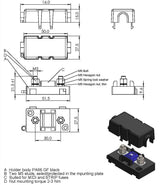 Flosser 724800 Bolt On MIDI MID AMI Type Fuse Holder - Made in Europe