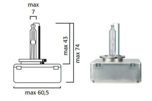 Flosser 40722 12V/25W D5S HID Xenon Bulb 4200°K
